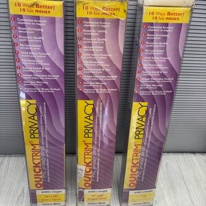 Quick Trim PVC Privacy Blinds - Brand New/ White
